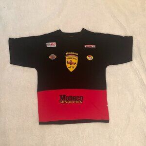 Grand Prix Monaco Black Red Men T-Shirt Patches Car Racing Championship
